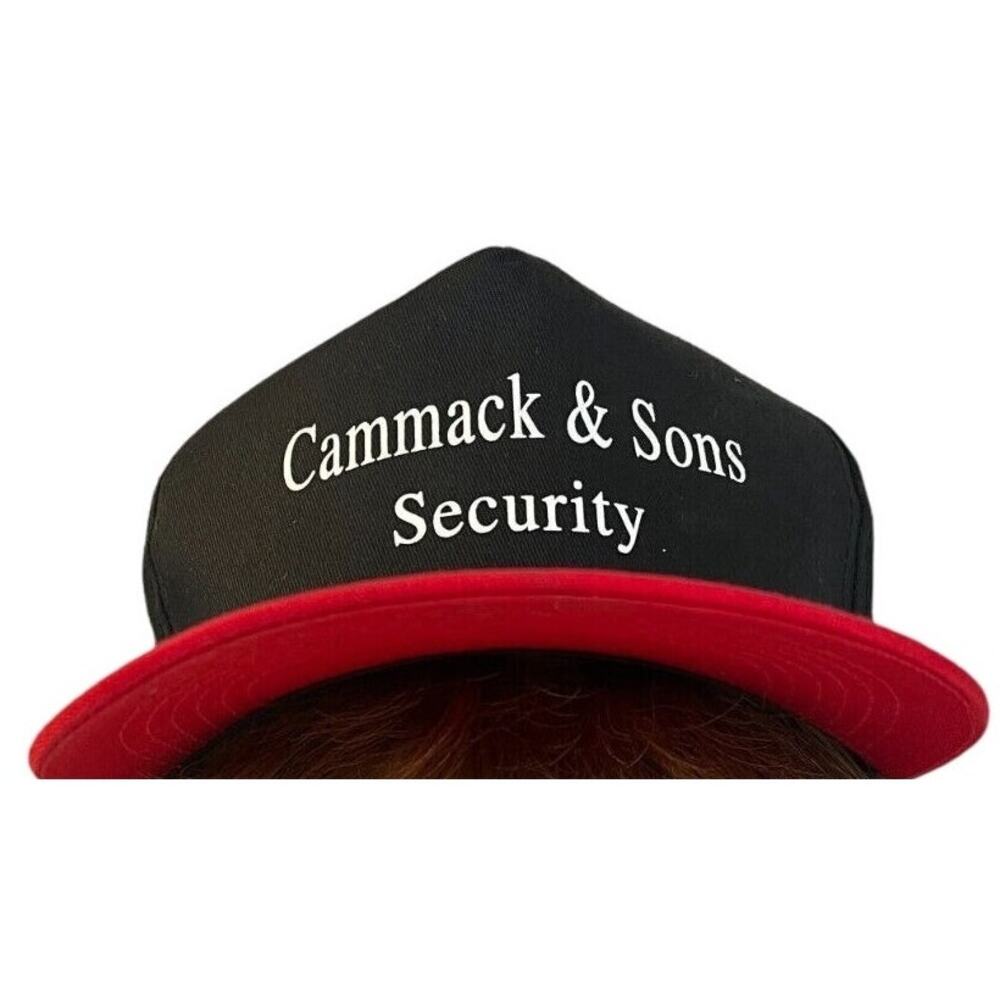 Vintage Sportsman 6 Panel Baseball Cap Cammack & Sons Security Snapback Black
